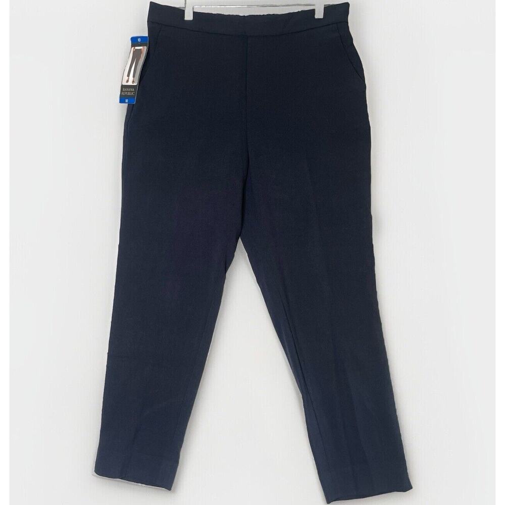 Banana Republic Tapered Pull On Pants Women’s Size 10 Dress Pants Black Preppy